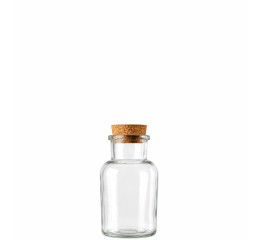 POTE DE VIDRO C/TAMPA ROLHA ALTO 150ML C/12 MR477